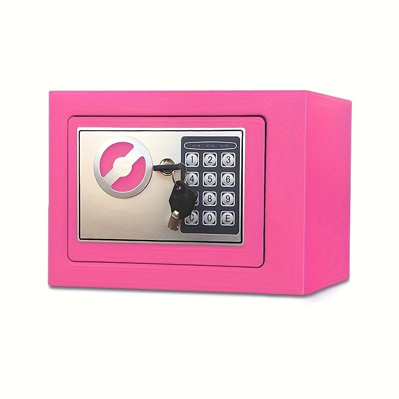 Top-of-the-line digital security safe with key lock for home, office, and hotel use, perfect for storing jewelry, guns, and cash securely.