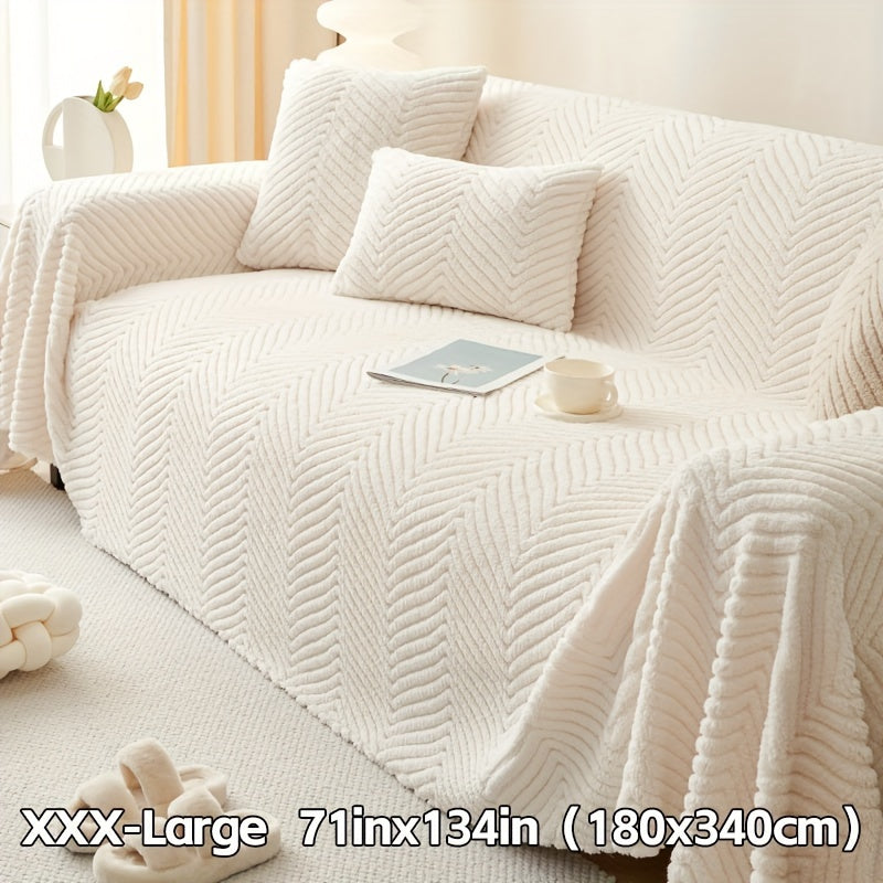 Thickened, pet-friendly sofa cover to protect furniture in bedroom, office, or living room.