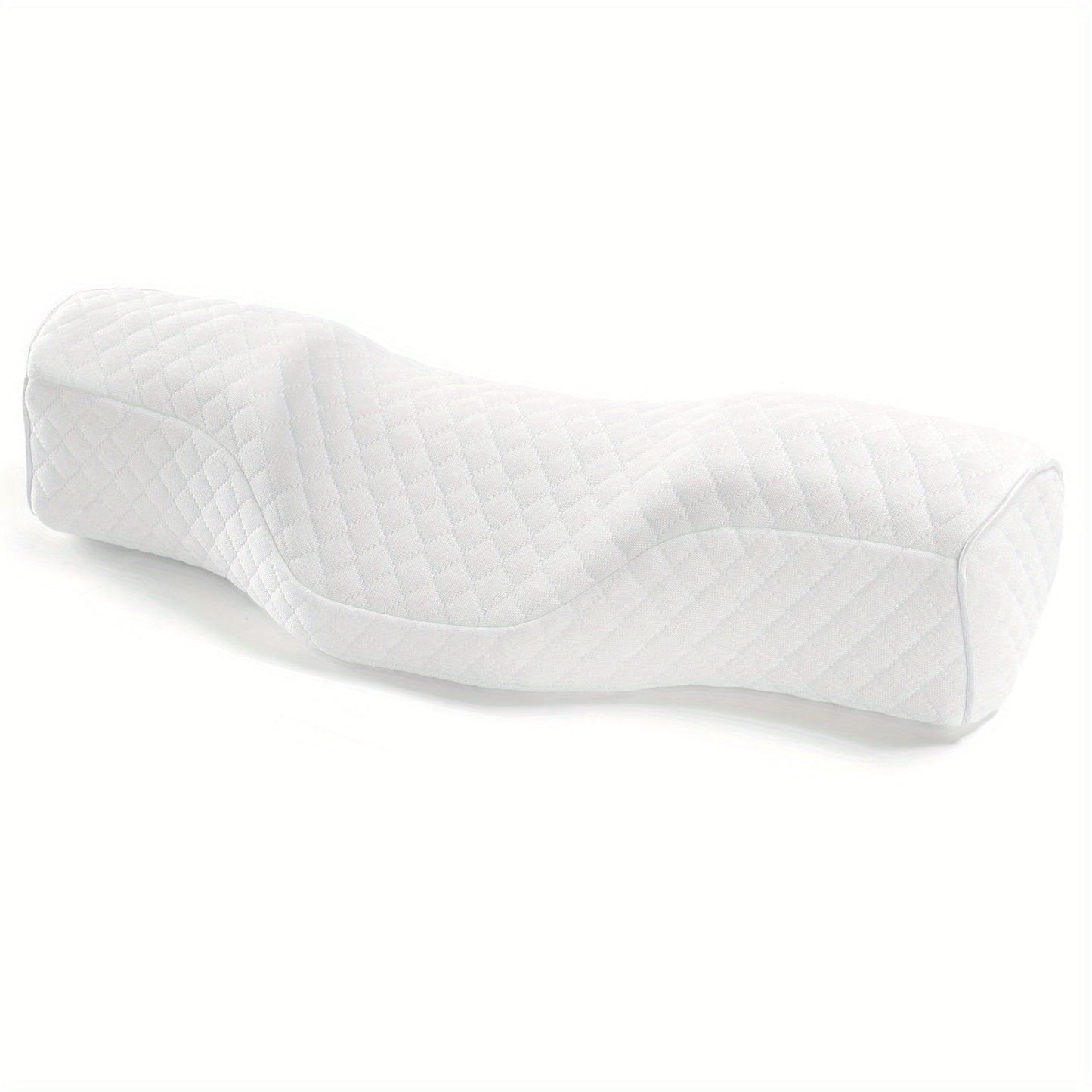 Memory Foam Cervical Pillow for Neck Relaxation - Ergonomic Orthopedic Support for Side, Back, and Stomach Sleepers with Breathable Pillowcase - Great for Home or Travel