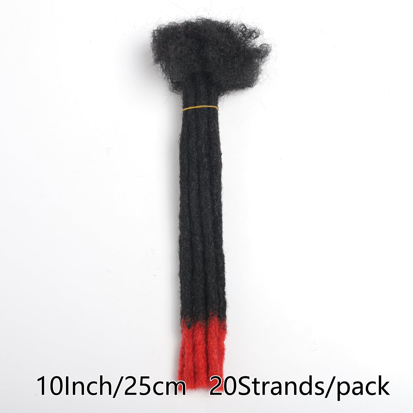 [Customer Favorite] 10-Inch Crochet Synthetic Loc Dreadlocks Extensions with 20 Strands, 0.8cm Wide, Hip-Hop and Reggae Inspired Style, Fashionable Afro Kinky Locs, Edgy Dirty Braids, Ideal for Punk Rock Fashion