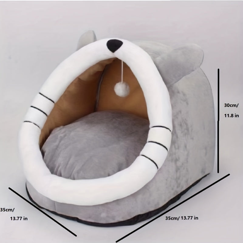 Frog-Shaped Cat Bed: Cozy and Comfy for a Perfect Sleep!