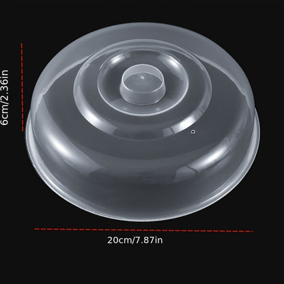 A microwave-safe lid made of clear plastic, designed for bowls with a diameter of 23cm/9.06in, safe for contact with food.