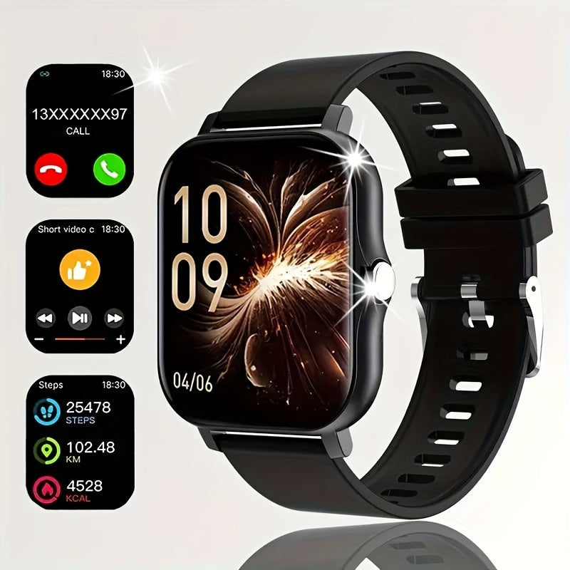 The new sports smartwatch has wireless calling, motion tracking, photography, and music control features. It is compatible with Android and iPhone, making it a stylish gift for both men and