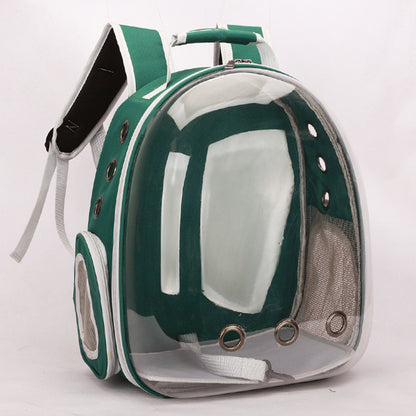 Pet bubble backpack for dogs and cats - comfortable and secure outdoor carrier with clear view window.