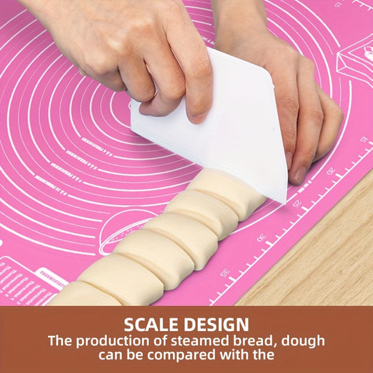 Extra thick food grade pastry mat for easy baking and kneading, available in 5 colors and 2 sizes.