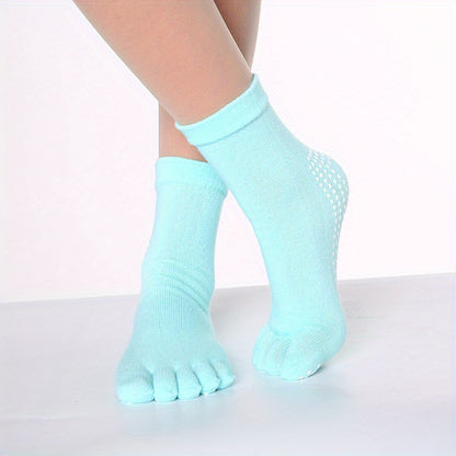 Anti-slip toe socks for women, ideal for yoga, running and athletics. Comfortable and stylish.