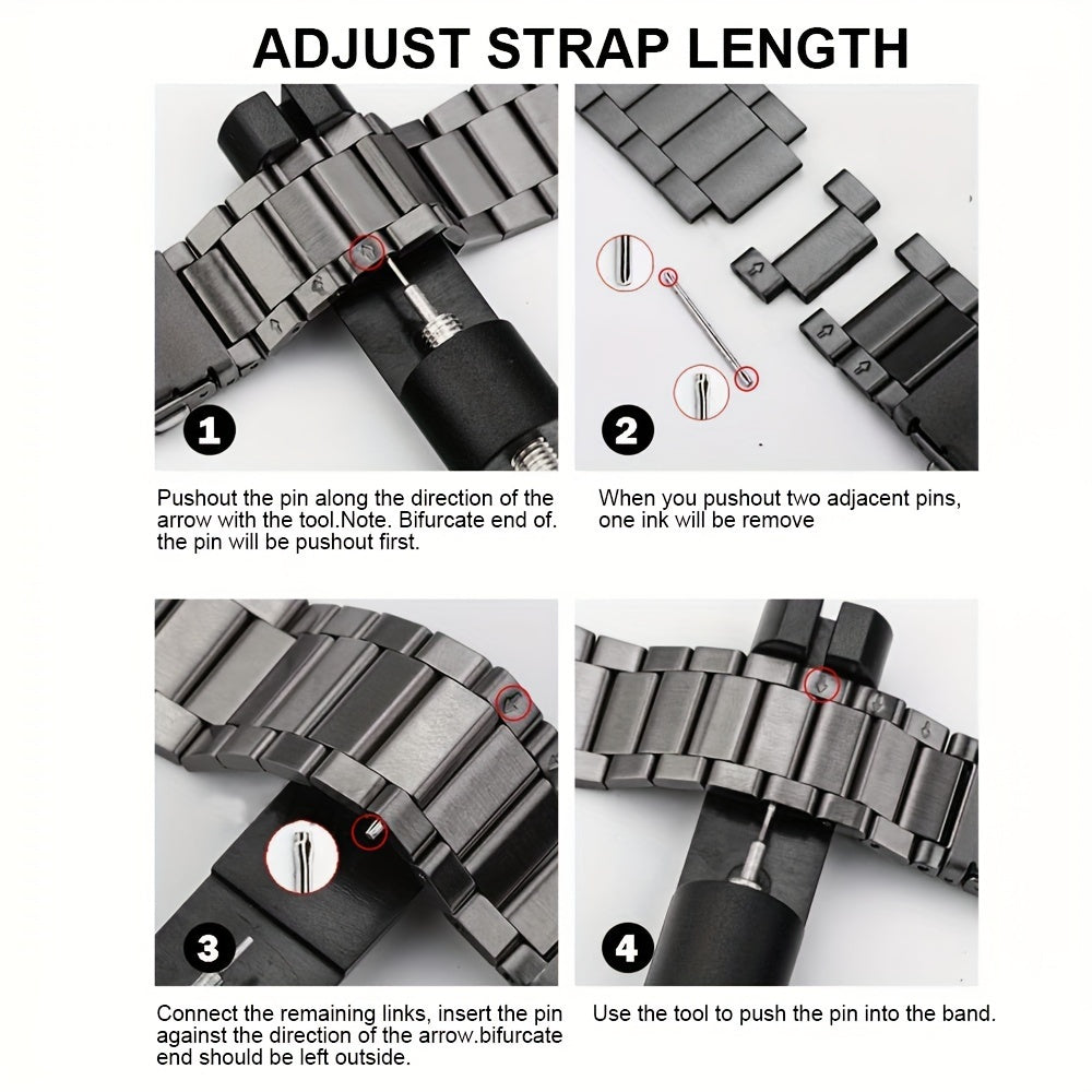 Metal Business Strap Stainless Steel Wristband Compatible with IWatch Series 9, 8, 7, 6, 5, 4, 3, 2, 1, and SE Bracelet for Ultra 2 and Ultra Band in sizes 49mm, 45mm, 44mm, 41mm, 40mm, and 38mm.