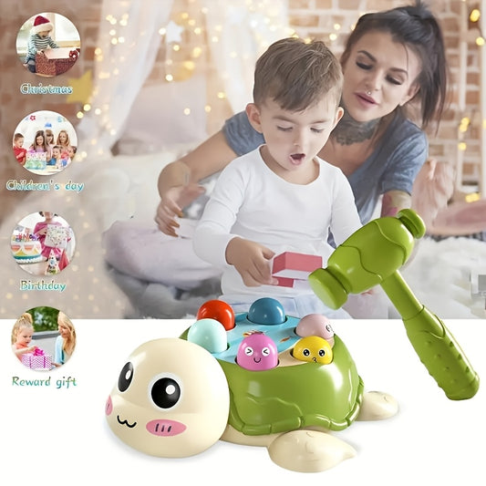 Interactive Turtle Pop-Up Toy for Kids- Educational Fun, Durable Plastic, Various Colors