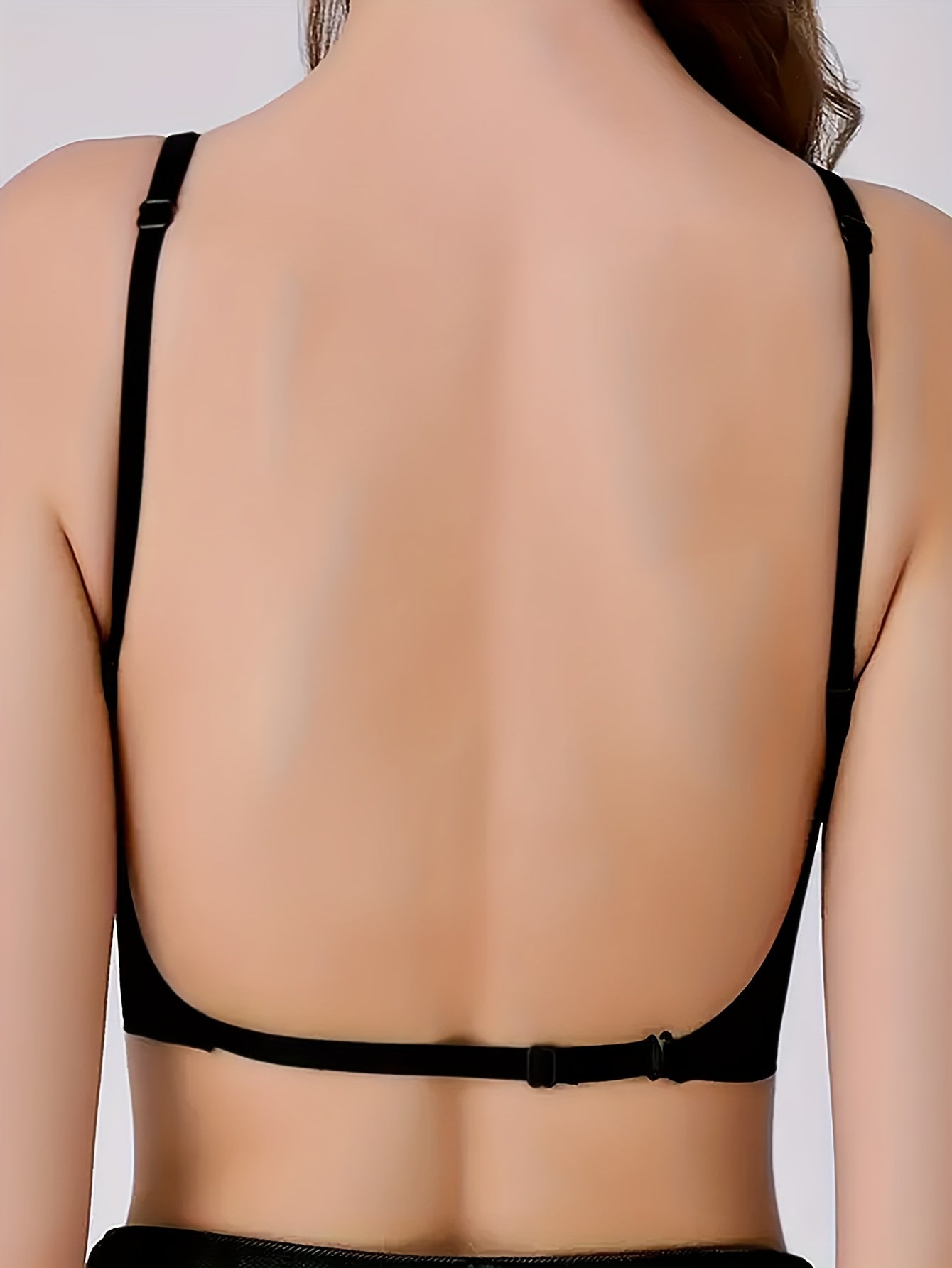 Women's small chest beauty back underwear with removable chest pad and integrated U-shaped backless bra.