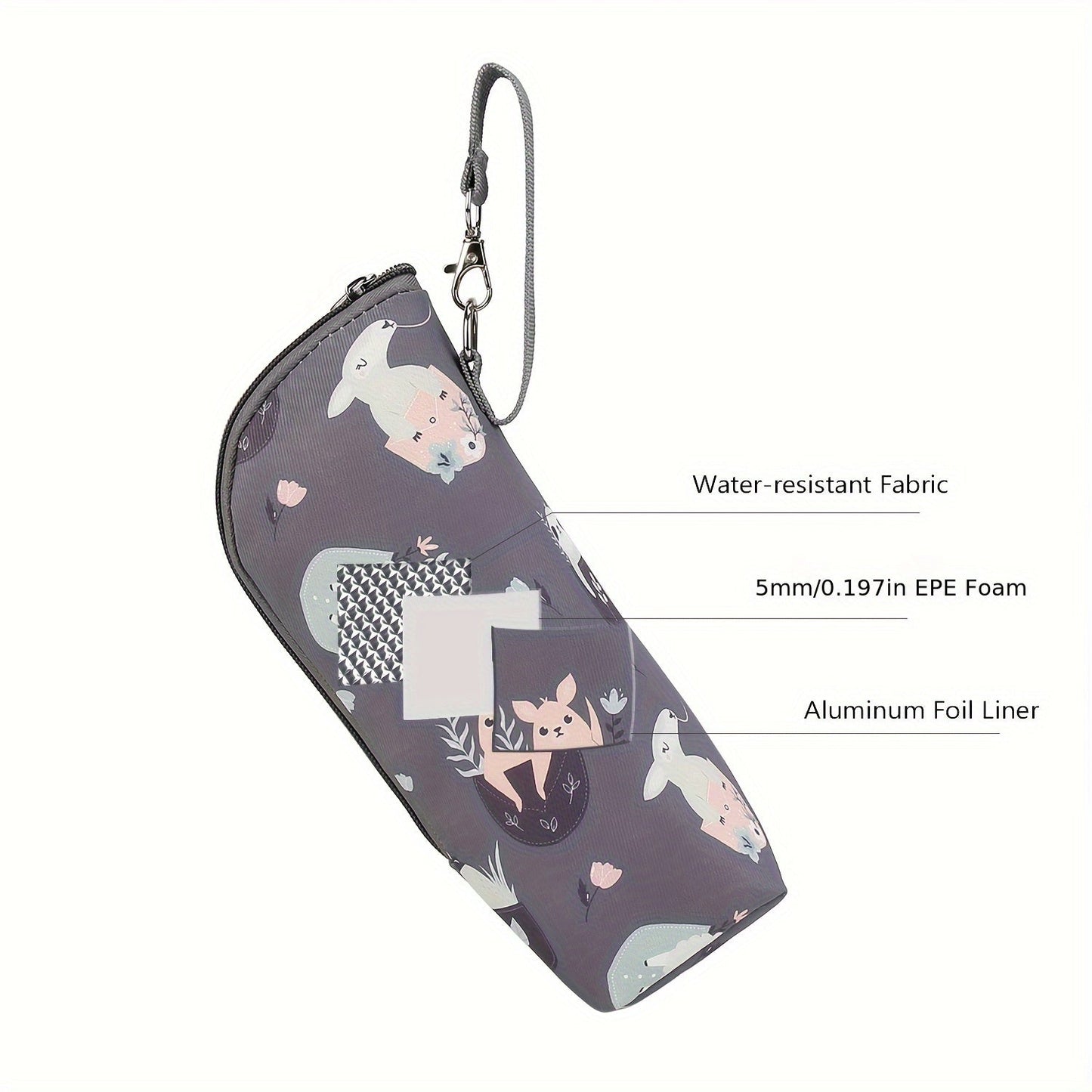 Mommy Bag with Aluminum Film Insulation, Stroller Hanging Bag, Portable Milk Bottle Carrier