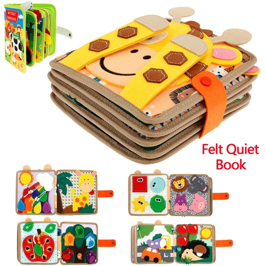 3D Felt Quiet Book: Engaging sensory toy for young children that enhances skills and encourages early learning.