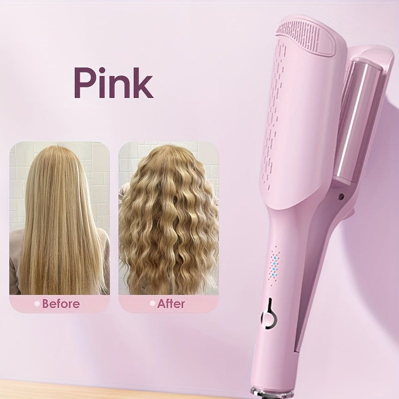 Ionic deep waver with ceramic 2 barrels for wide and deep waves, suitable for women.