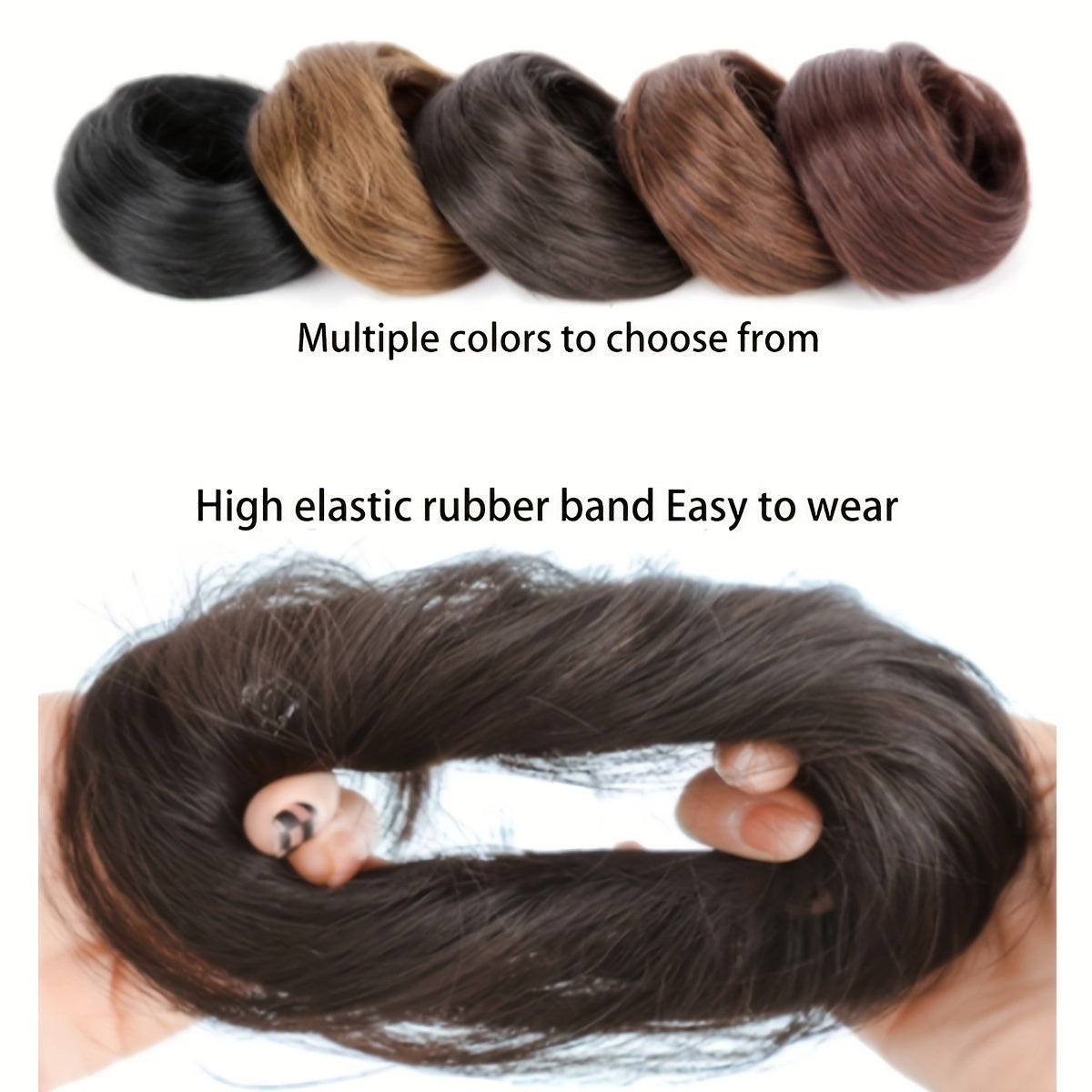 Stylish synthetic hair bun ponytail extension for women, great for both parties and casual wear.