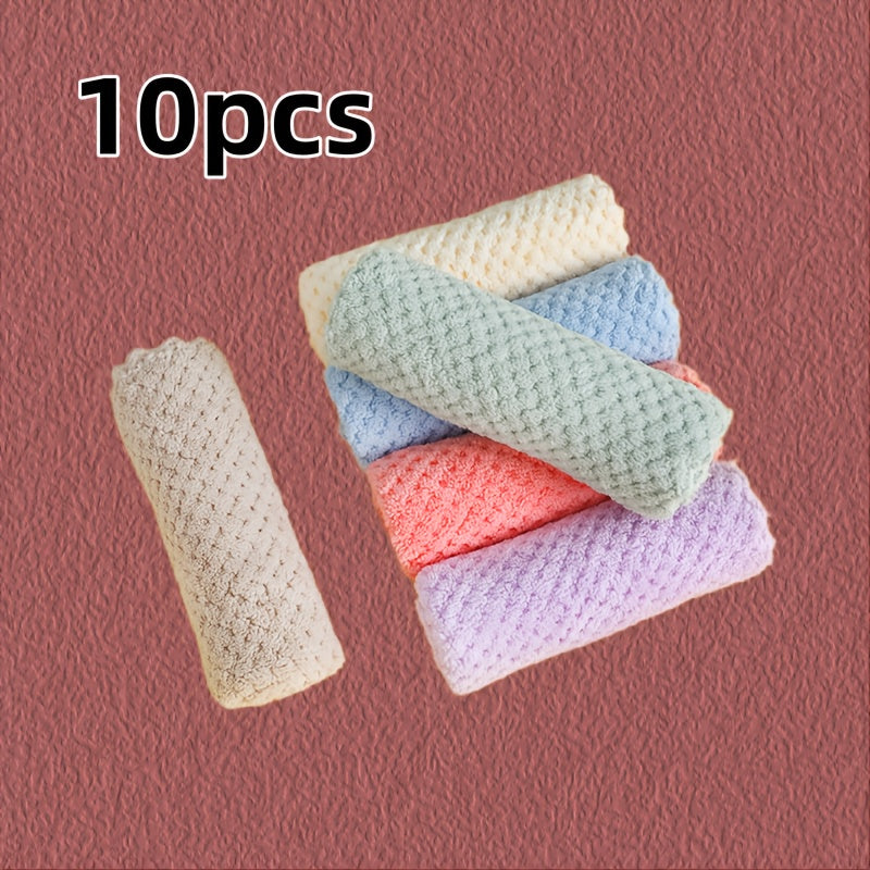 Get a set of 10 high-quality Ultra-Soft Microfiber Cleaning Cloths, perfect for streak-free cleaning of glass, dishes, and windows. These versatile towels are great for use at home or school and make an ideal Christmas gift. Brighten someone's holiday