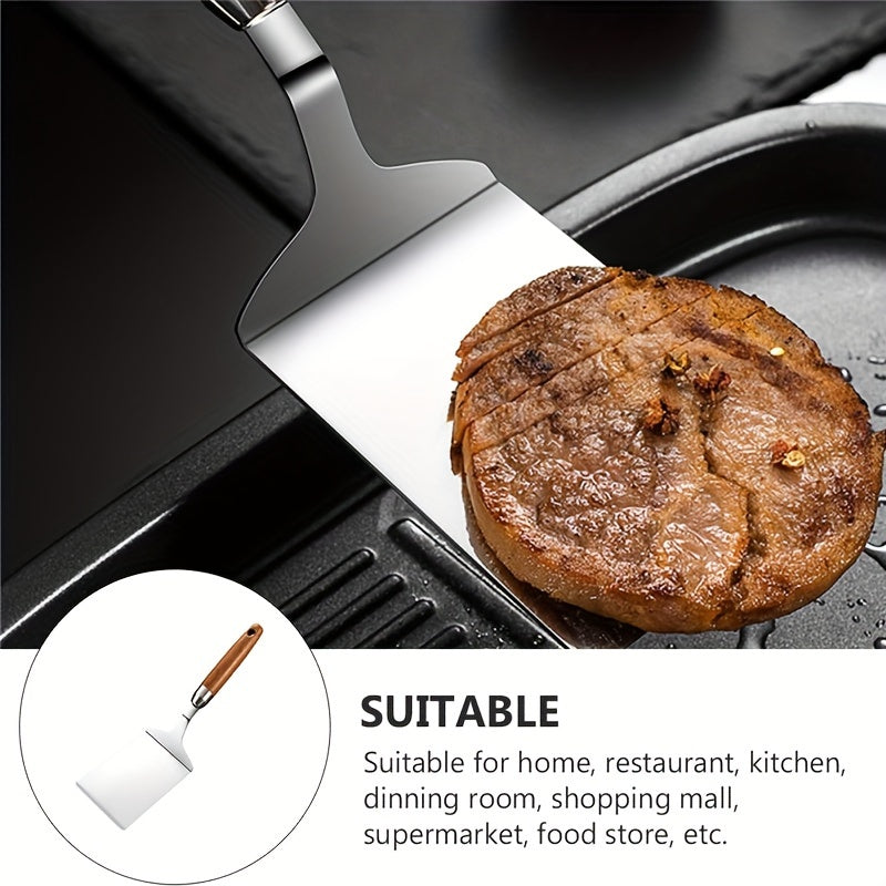 Stainless Steel Kitchen Spatula for Flipping Pancakes, Pizza, Steak, and More - Wide Blade for Easy Flipping and Grilling