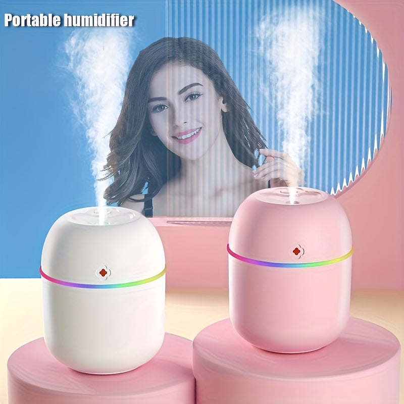 Compact USB-powered AromaRelax Humidifier with LED Lights - Ideal for any room or car. Multi-room compatible, easy to use, and doubles as an aroma diffuser.