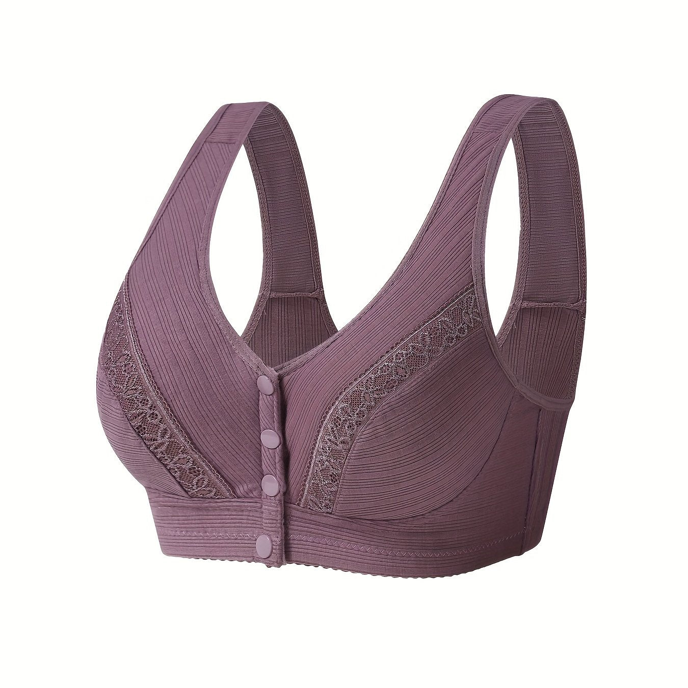 Front-buttoned wireless bralette for women - the ideal fit for lingerie and underwear.