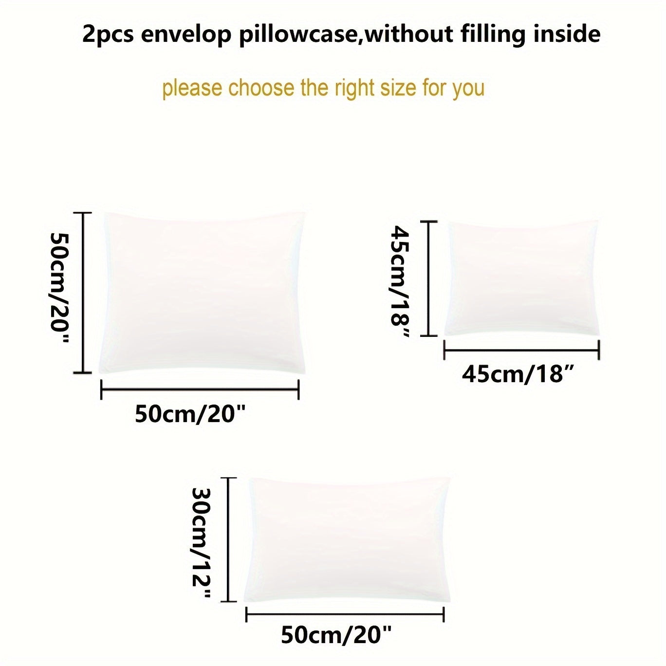 Two soft microfiber fabric throw pillowcases in solid colors with an envelope opening. Perfect for home, office, living room, or sofa decor. Does not include pillow core.