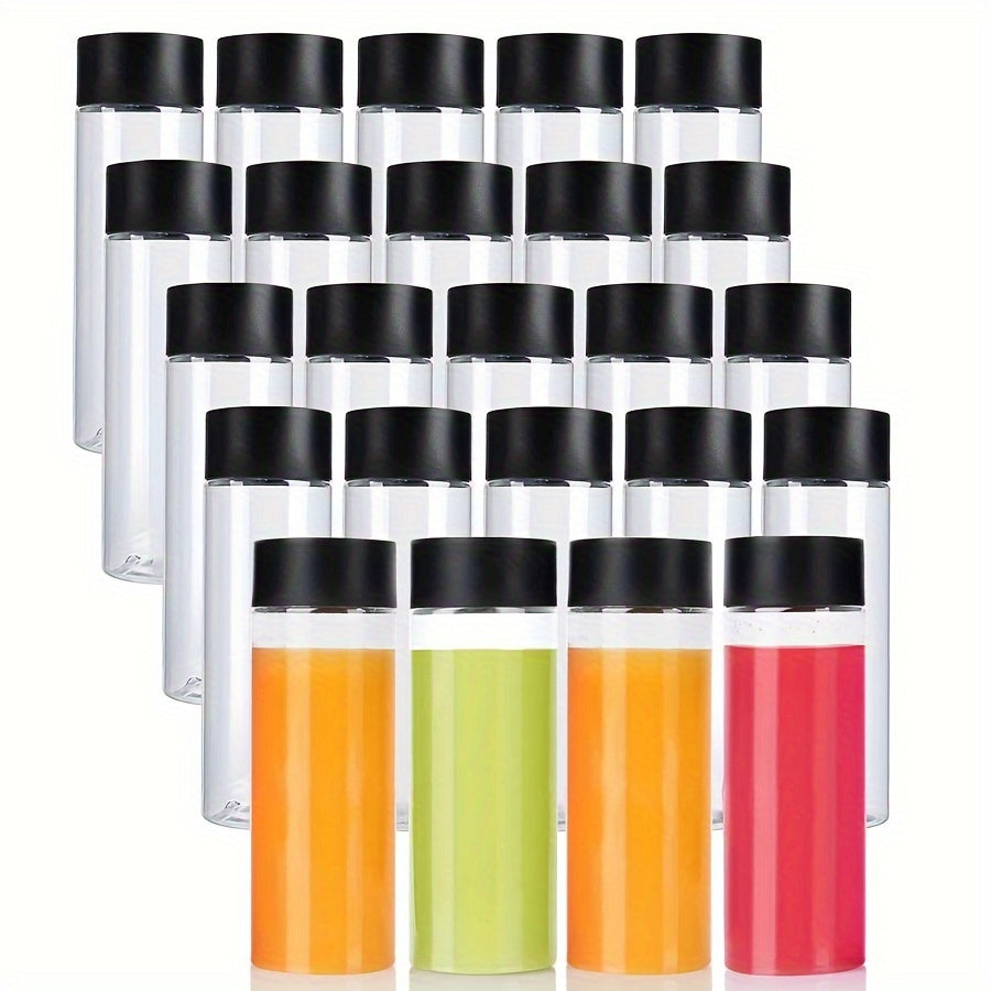 Six clear plastic sensory bottles with lids, each holding 10oz. These reusable water bottles are uncoated and perfect for classroom use, handmade crafts, and party supplies.