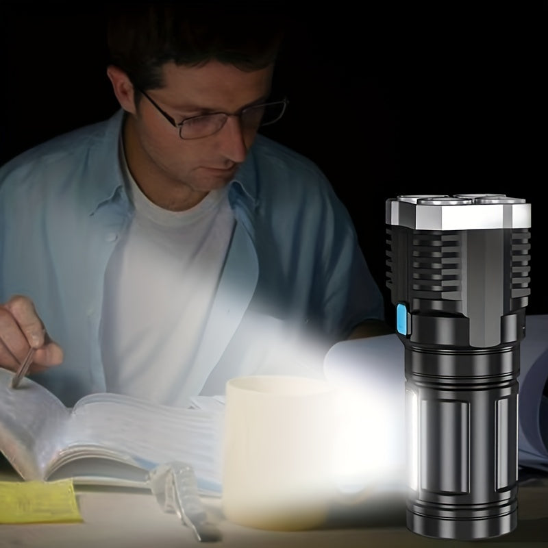 New rechargeable flashlight with cob side lights and LED.