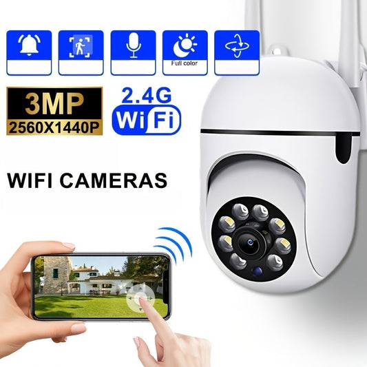 TERUHAL HD Wireless Security Camera offers Color Night Vision, 2-Way Audio, and Pan/Tilt/Zoom features. This WiFi Smart Home Monitor ensures the safety of your home and pets.