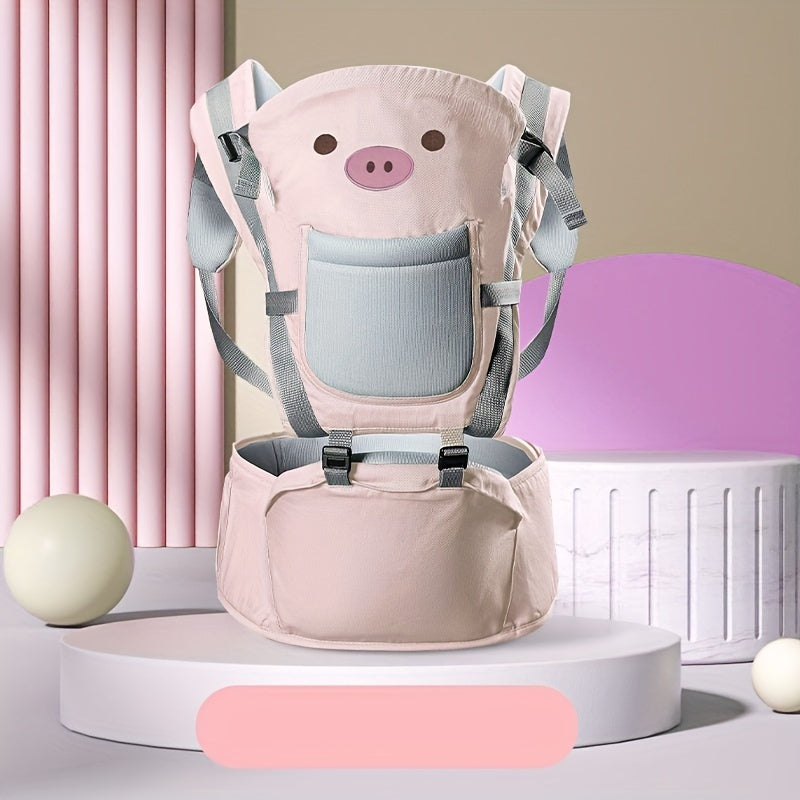 Multi-Size 3-in-1 Ergonomic Baby Carrier with Hip Seat, Adjustable from Newborn to Toddler, Made of Phthalate-Free Cotton Material, Versatile Infant Sling for Breastfeeding, Suitable for Ages 0-3 Years.