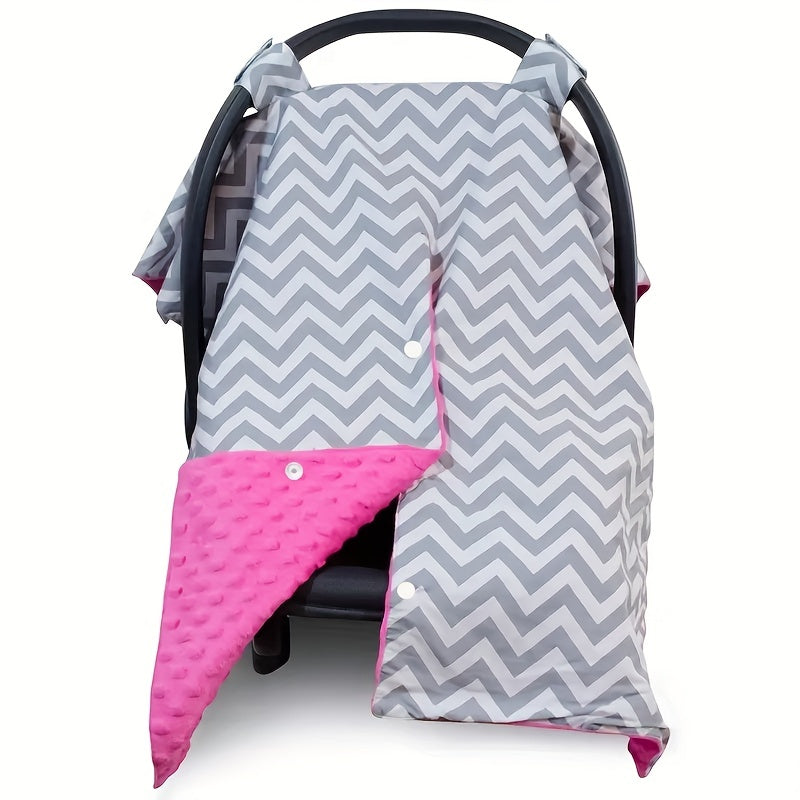 Baby Car Seat Covers for Boys and Girls - Chevron HotPink

This multiuse car seat canopy is perfect for keeping your infant warm and cozy during the Christmas, Thanksgiving, New Year, and Valentine's Day seasons. The 2 layers of breathable fabric ensure