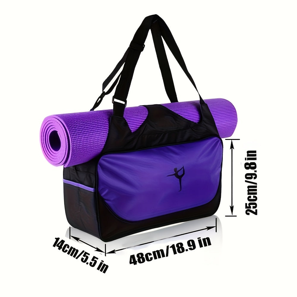 Nylon sports duffle bag with large capacity - versatile for yoga, fitness, gymnastics, and dance, durable and lightweight.