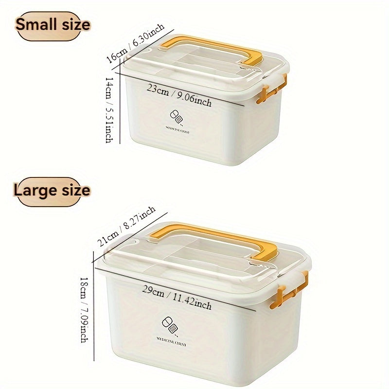 1pc Portable Multi-Layer Home Care Medicine Storage Box