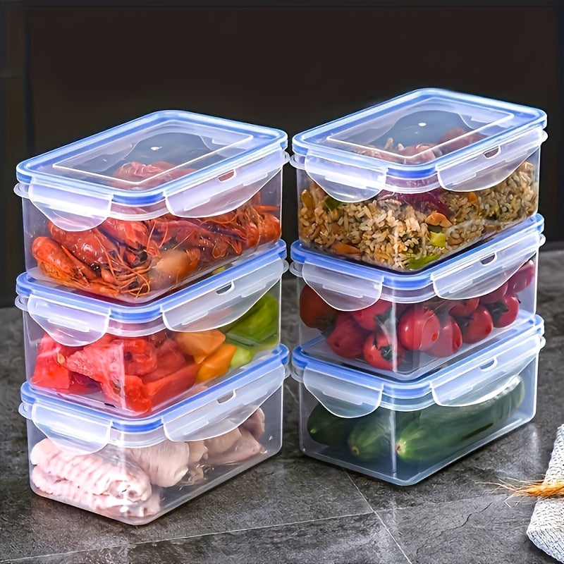 Introducing a high-quality food storage container perfect for organizing your kitchen and dining area. This container is sealed, transparent, and stackable with a snap-on lid, making it ideal for meal prep and pantry storage. Its space-saving design