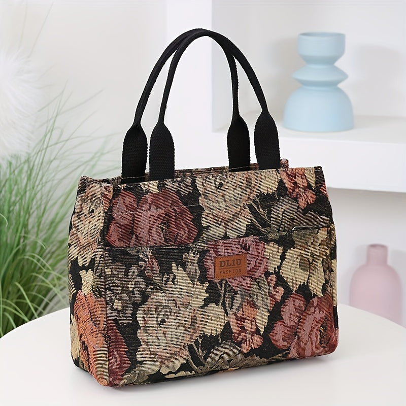 New Product: Thickened Knitted Jacquard Fabric Handbag suitable for office, shopping, and outdoor use.