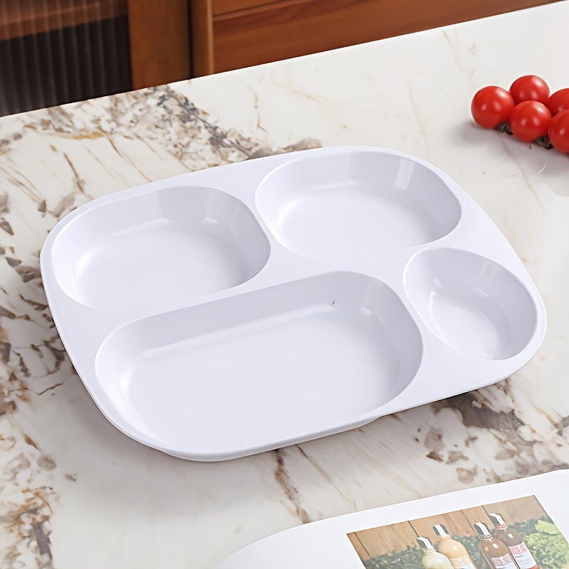 Durable and lightweight plastic dinner plates, dishwasher and microwave safe, BPA free, perfect for picnics, available in sets of 1, 4, or 5.