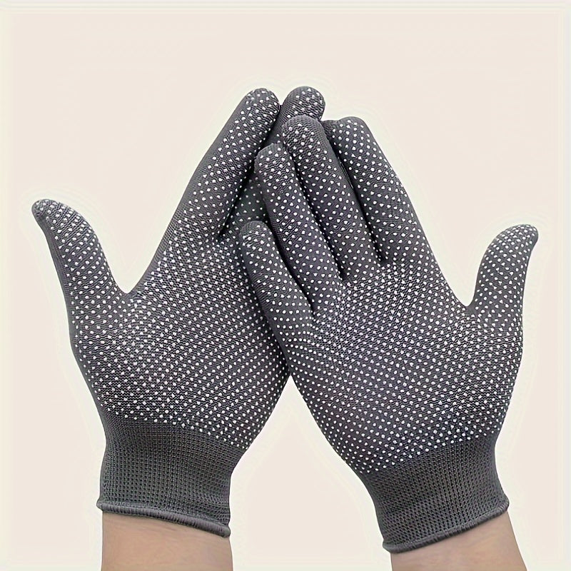 This pack includes 10 non-slip, durable work gloves that are unisex and lightweight. Made from breathable nylon, these gloves provide sun protection and are perfect for use in the home, kitchen, or outdoors. Free from lead, these gloves are not