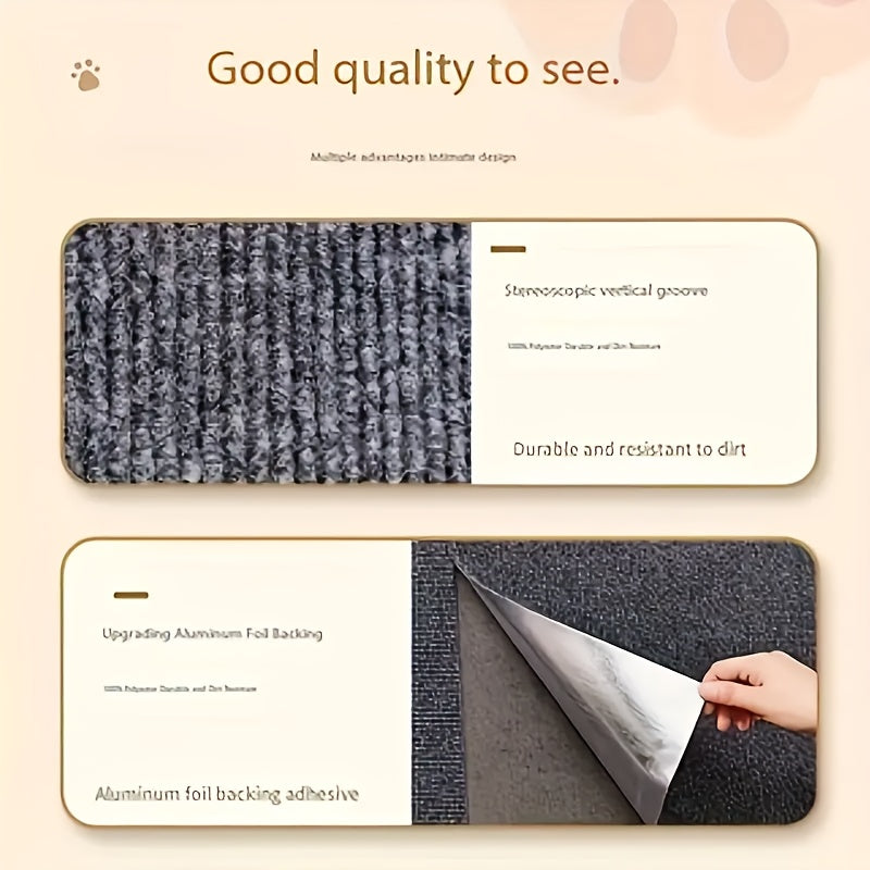 Interactive cat scratching pad made of durable polyester fiber, serves as a wall-mounted climbing frame sticker for cats.