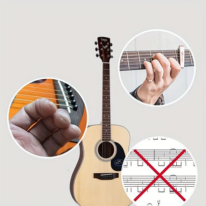 Beginner-friendly guitar chord trainer with automatic practice aid and quick start learning system. Perfect Valentine's Day gift in white.