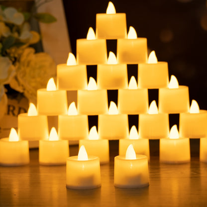 Pack of 6 or 12 LED electronic candles for weddings, proposals, home decorations, tables, countertops, birthdays. Available in white, warm white, and warm light.