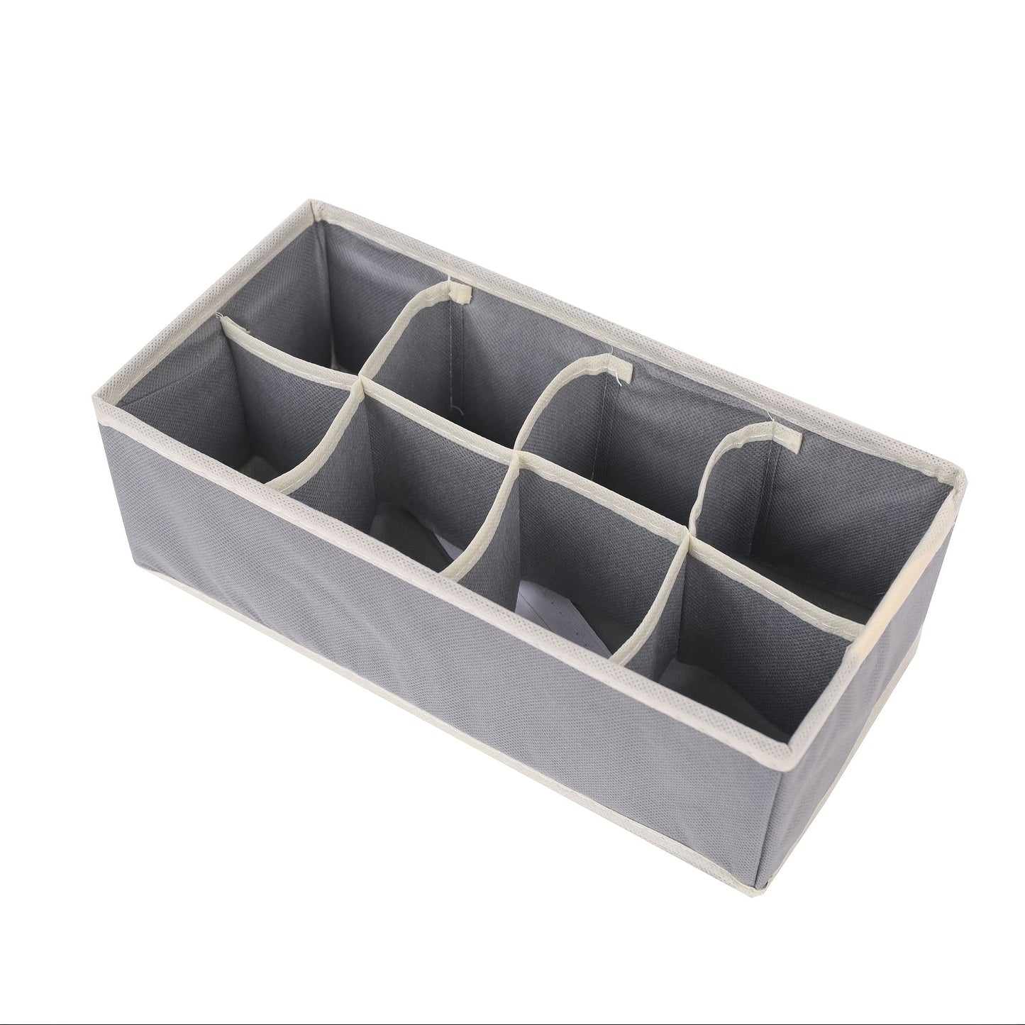 Fabric sock compartment box with 1 piece and 6/7/8/24 grids for divided storage. Keeps your underwear and socks organized and easily accessible without the need for a cover. This foldable storage box is perfect for underwear, socks, and other clothing