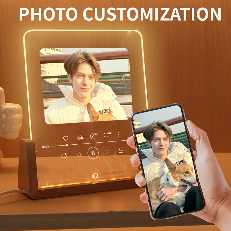 This personalized acrylic photo frame features a glowing LED light-up heart, making it a unique way to display your favorite pictures. Perfect for showcasing memories of couples and youngsters, this frame makes an ideal birthday gift for your girlfriend