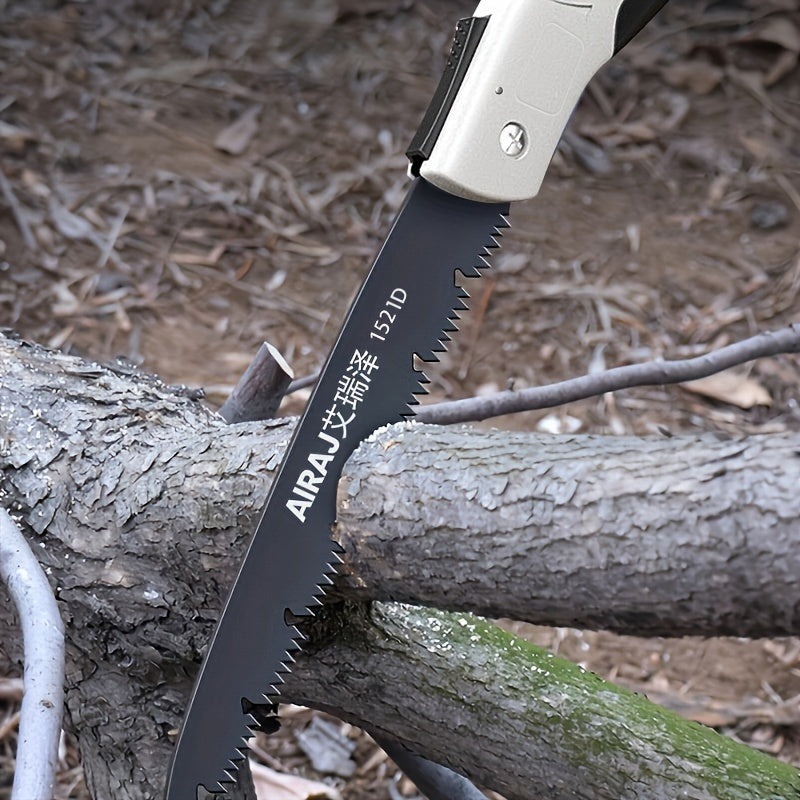 AIRAJ 1pc Folding Steel Saw with Anti-Slip Handle, Three Sizes for Outdoor Use