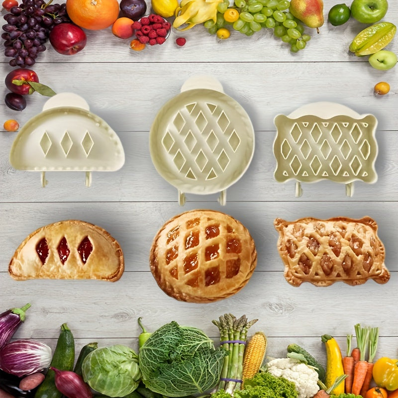 Set of 3 Classic Style Apple Pie Molds for Fall, Great Deal for Cross-border Shoppers