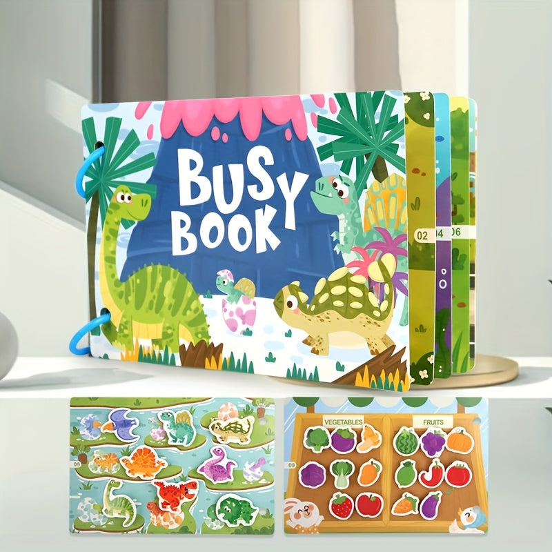 Engaging Busy Book for Ages 3+ - Educational Sensory Flash Cards for Cognitive Skill Development, Preschool Learning Toy, Great Holiday Gift.