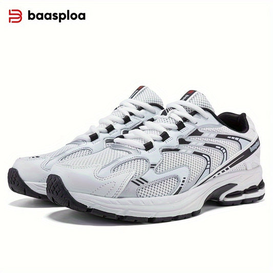 Baasploa Men's Trendy Breathable Running Shoes, Non Slip Soft Sole Sneakers for Outdoor Activities.