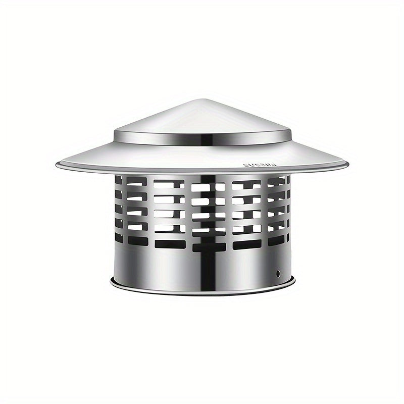 Sleek Stainless Steel Chimney Cap with Screen - 10.92cm/16.0cm Round, Rain & Wind Resistant Topper for Stove Pipes, Improves Roof Ventilation on Exterior