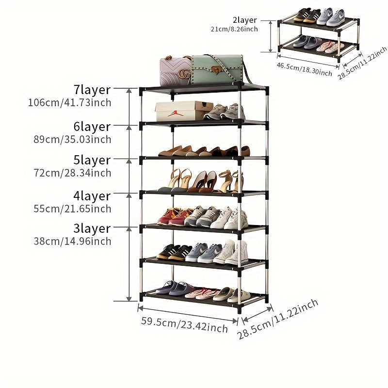 Renters and dorm residents can utilize this Storage Shoe Cabinet. Designed for small spaces, this Multi-layer Economic Storage Magic Shoe Rack is perfect for narrow dorms and rental houses. Its simple design makes it easy to use and an ideal solution for