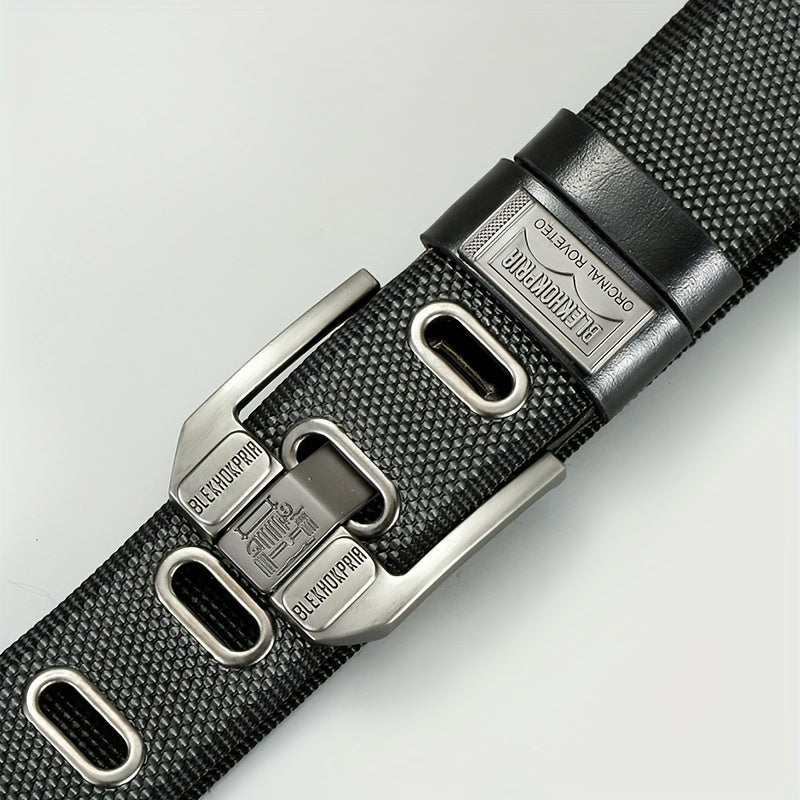 Men's Casual Canvas Strap with Alloy Pin Buckle, Durable and Flexible, Ideal Gift for Father, Elder, Boyfriend, and Friends