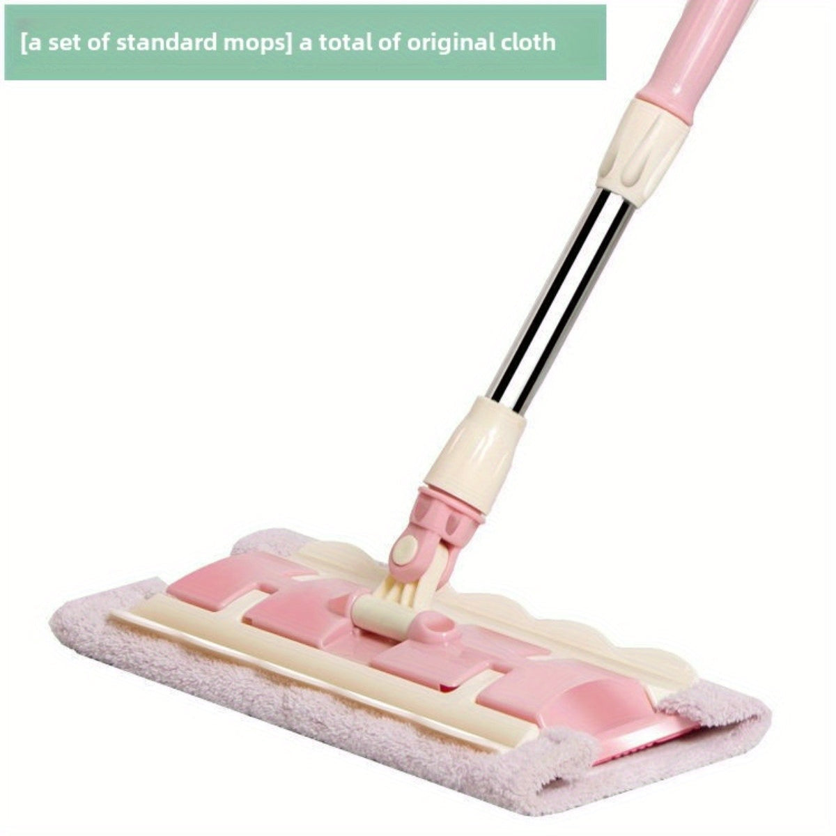 Adjustable handle makes this versatile microfiber flat mop ideal for cleaning hardwood, tile, and glass surfaces, whether wet or dry.