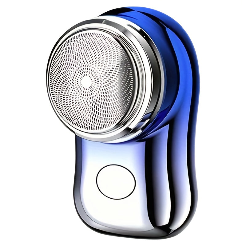 Compact USB rechargeable electric shaver with dual magnetic head for wet and dry shaving, ideal for home, office, and car use, essential for travel.