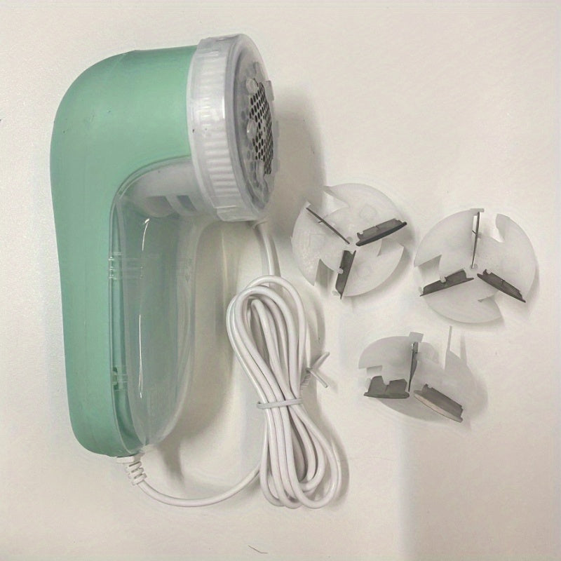 Fabric Shaver for clothes, bedding, furniture, and carpet. USB plug with power lint remover and fuzz remover. Portable and ready for school.