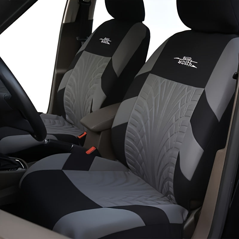 Universal high-quality 5-seater car seat cover with fashionable print, sponge filling, suitable for all seasons, hand washable, fits most cars.