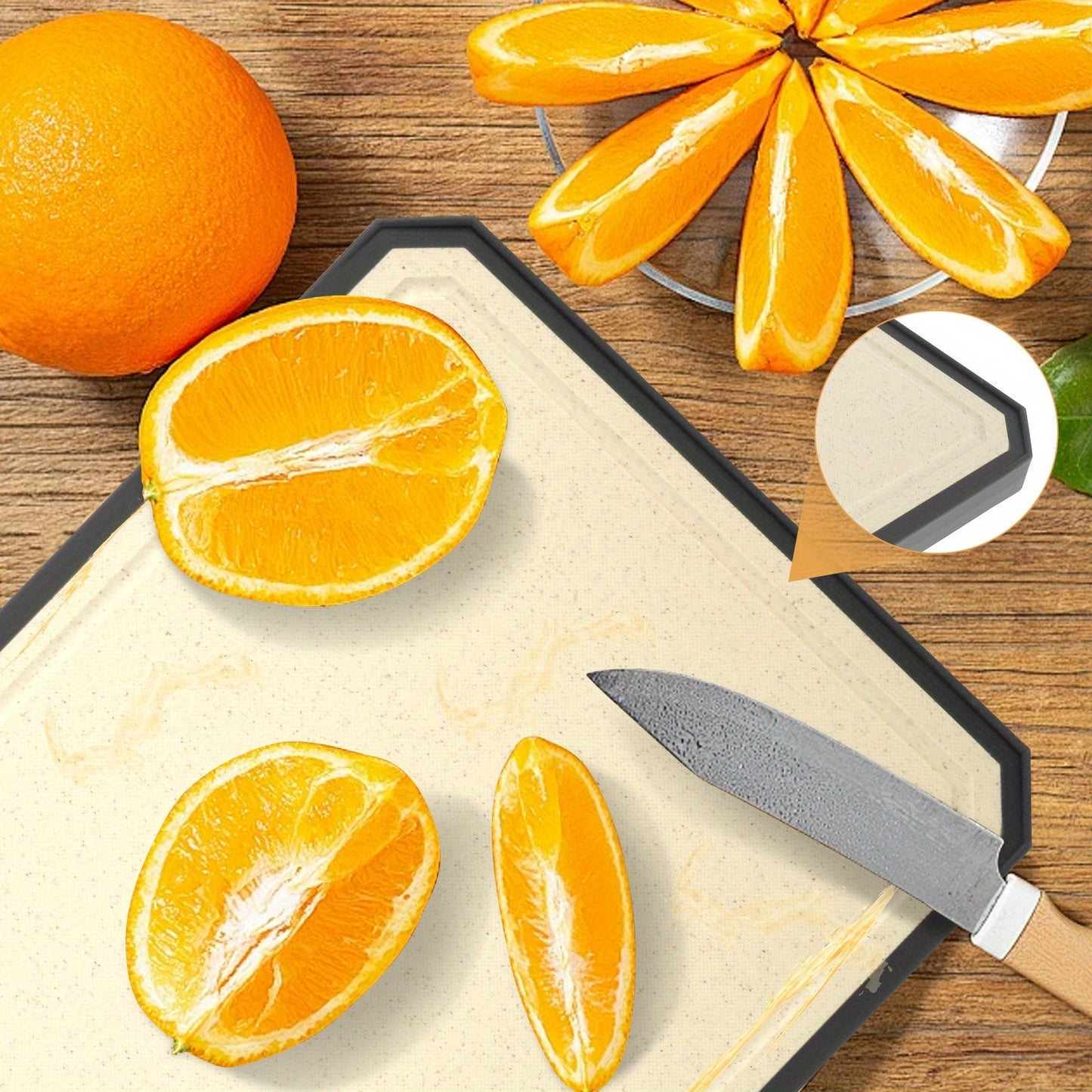 Essential in any kitchen, this durable 2-in-1 Cutting Board Set is made of high-quality stainless steel and PP materials. The dual-sided design allows for separate cutting surfaces for raw and cooked foods, ensuring safety and preventing